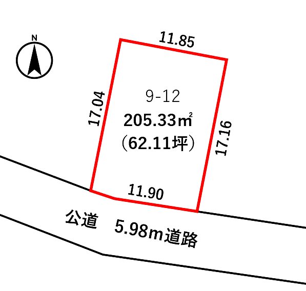 福井市栃泉町　売地 間取図・土地図