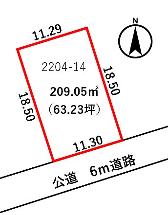 坂井市三国町緑ヶ丘4丁目　売地 間取図・土地図
