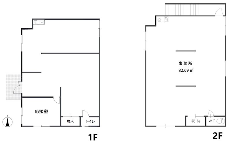 鯖江市小黒町　売事務所 間取図・土地図