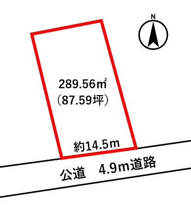 坂井市坂井町上新庄　売土地 間取図・土地図
