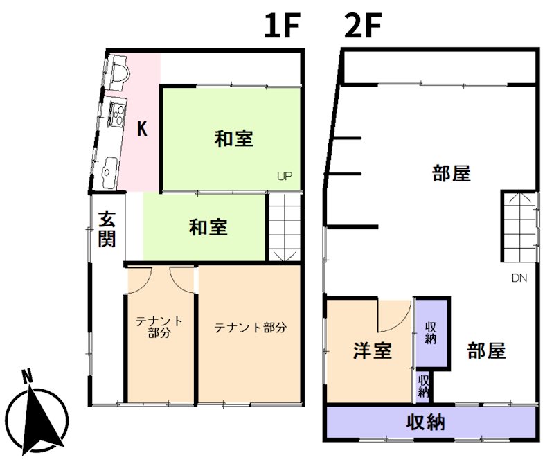 坂井市三国町南本町3丁目　中古戸建 間取図・土地図