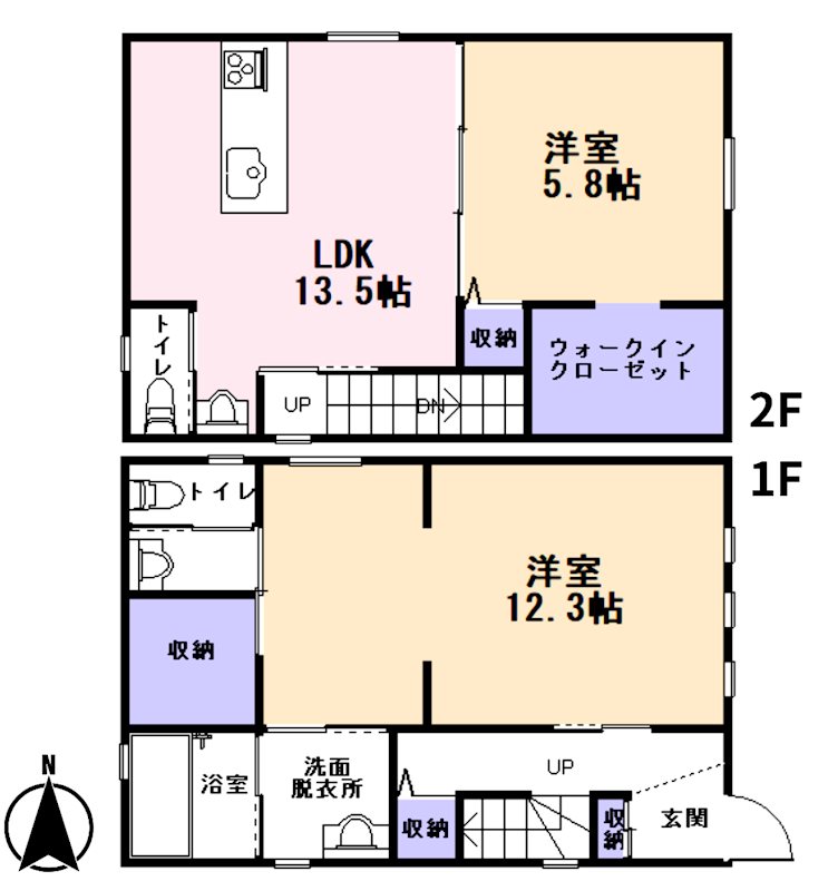 福井市御幸2丁目　中古戸建 間取図・土地図