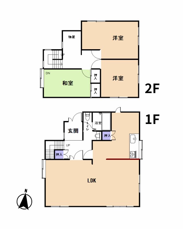 鯖江市西番町　中古戸建 間取図・土地図
