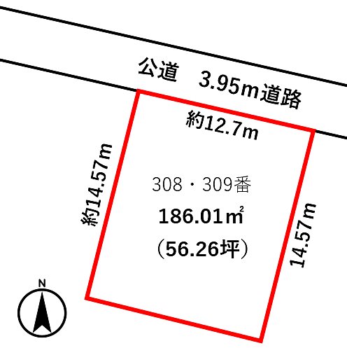 福井市乾徳1丁目　売地 間取図・土地図
