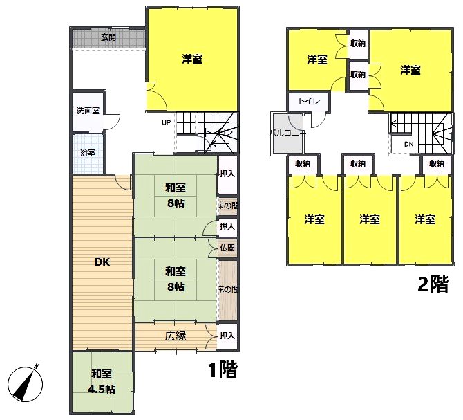 福井市光陽4丁目　中古戸建 間取図・土地図