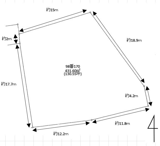 大河原町大谷字原前　売地 間取図・土地図
