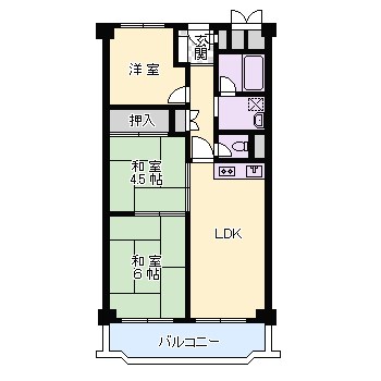 日商岩井第5緑地公園マンション(収益） 304号室 間取り図