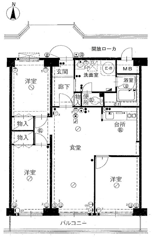 シャルマンコーポ第一谷町 404号室 間取り図