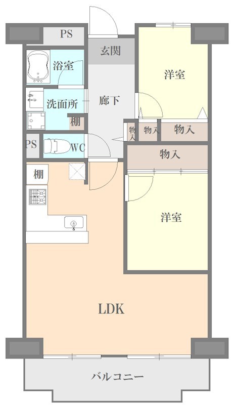 ネオコーポ東山 間取り図