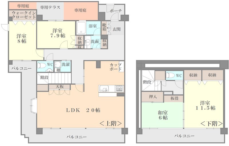 朝日ヶ丘北公園アーバンライフ 112号室 間取り図