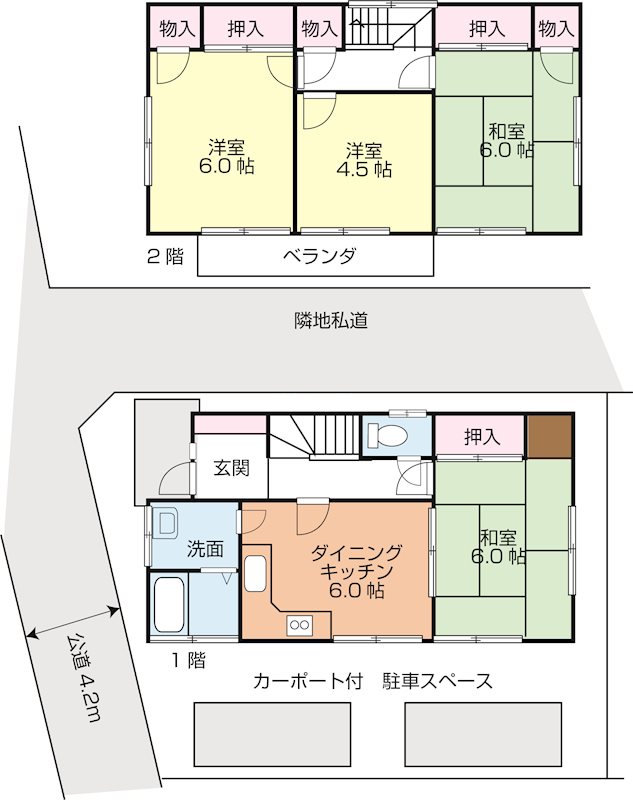 神奈川県平塚市根坂間 間取図・土地図