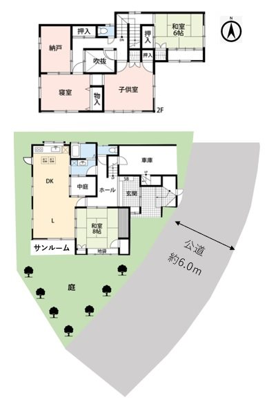 神奈川県厚木市森の里３丁目 間取図・土地図