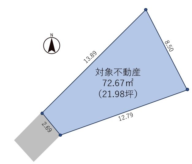 神奈川県茅ヶ崎市共恵２丁目 間取図・土地図