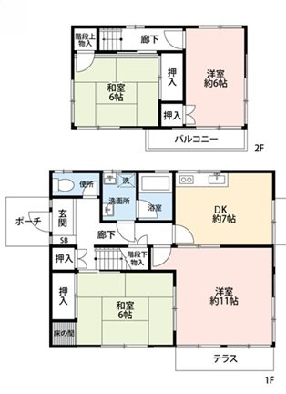 神奈川県中郡二宮町富士見が丘１丁目 間取図・土地図