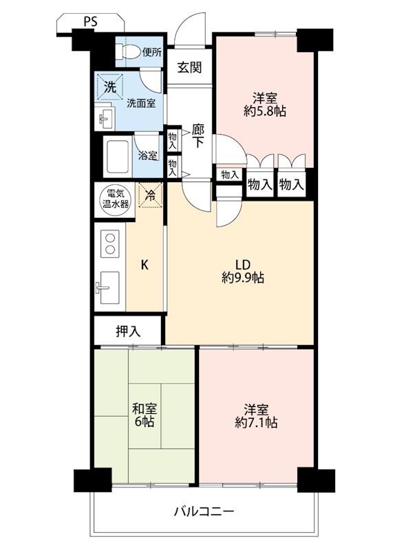 神奈川県厚木市中依知 間取図・土地図