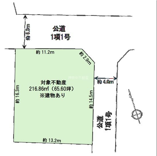 神奈川県中郡二宮町富士見が丘１丁目 間取図・土地図