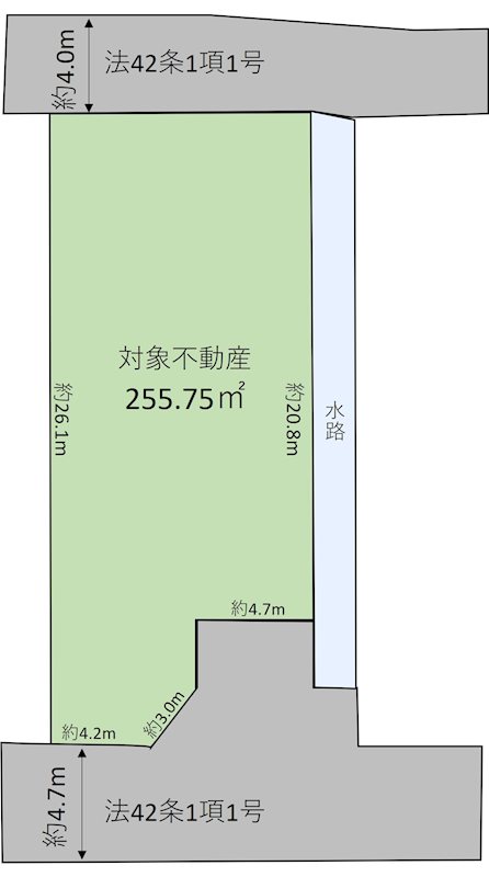 神奈川県平塚市河内２丁目 間取図・土地図