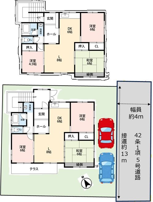 神奈川県横浜市泉区白百合２丁目 間取図・土地図