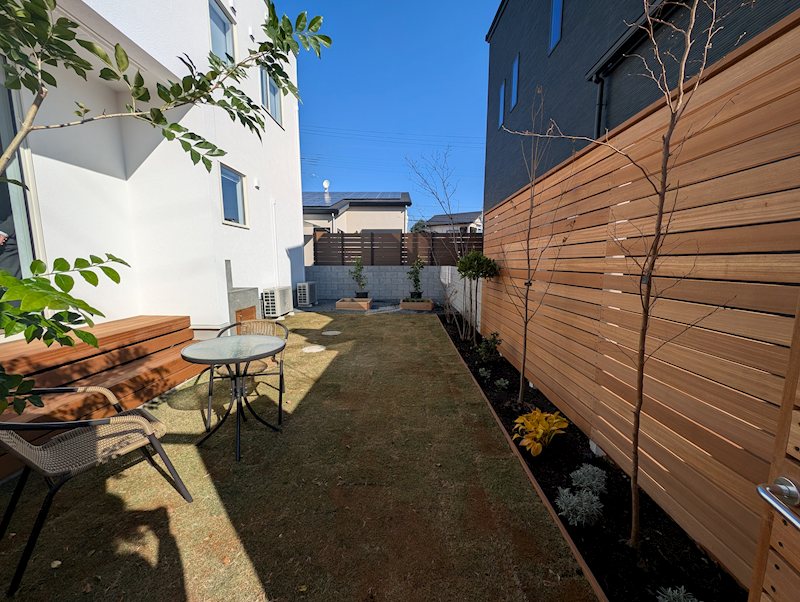 【モデルハウス】■稲田4950万円新築建売■佐野小学校エリア♪ 現地写真（庭）