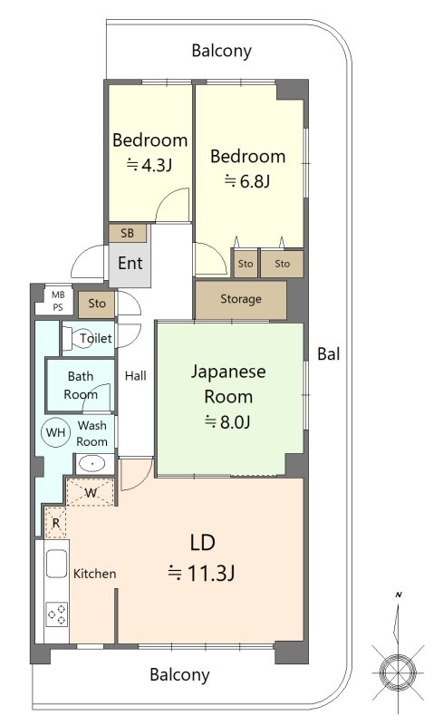 グレースハイツ船橋 間取図・土地図