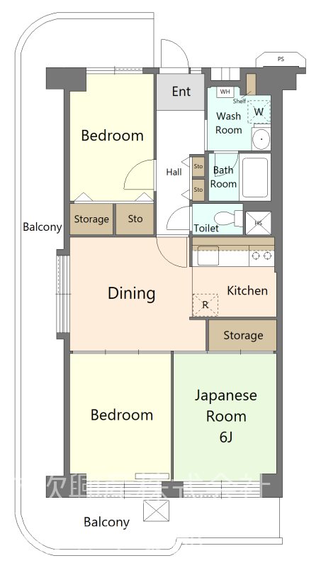 日商岩井亀戸マンション 間取図・土地図