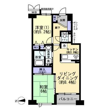 フェルティ祇園 間取図・土地図