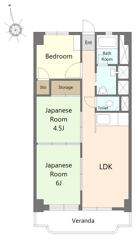 川口サマリヤマンション 間取図・土地図