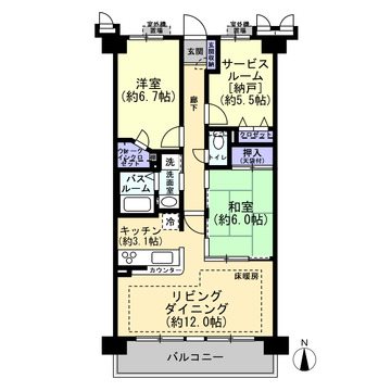 ライオンズマンション伏見 間取図・土地図