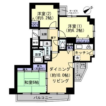 レジオン山坂 間取図・土地図
