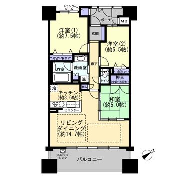 キングマンション大阪ベイ 間取図・土地図