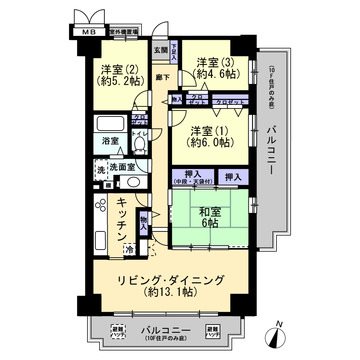 コート豊中新千里南町 間取図・土地図