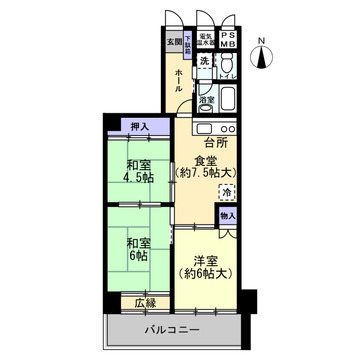 ダイアパレス順慶町 間取図・土地図