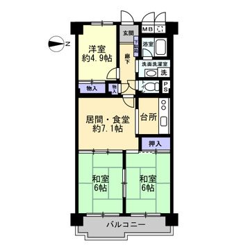 中津パークマンション 間取図・土地図