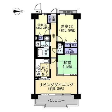 コスモシティ尼崎 間取図・土地図