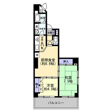 コスモ須磨板宿 間取図・土地図
