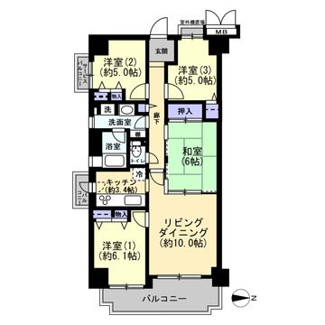 セルヴィオ4番館 間取図・土地図