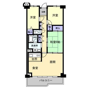 サンマンション千種公園F棟 間取図・土地図