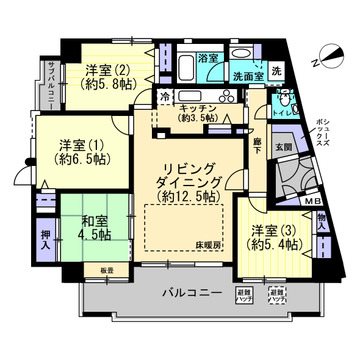 パレステージ豊中本町 間取図・土地図