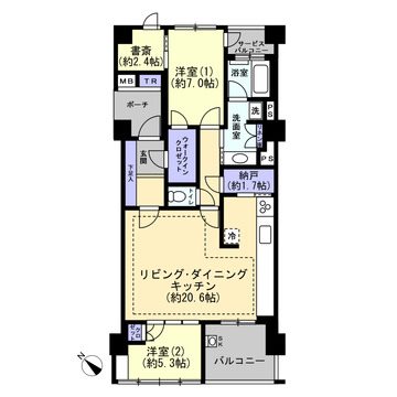 グランドメゾン自由ヶ丘テラス 間取図・土地図