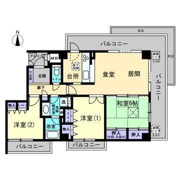 ヴェルドール芦屋 間取図・土地図