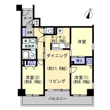 プリオーレ芦屋 間取図・土地図