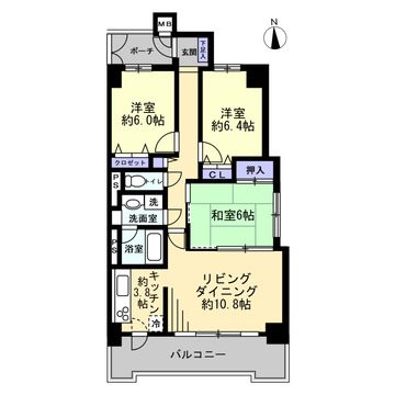 コスモ二条城東 間取図・土地図