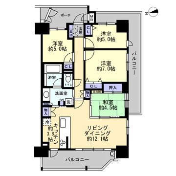 アリスト茨木ソファレ 間取図・土地図