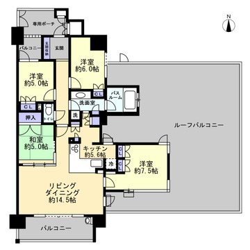 ライオンズマンション沢之町ガーデンタワー 間取図・土地図