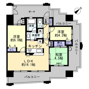 ドルフ　フェレジア夙川 間取図・土地図