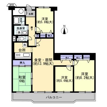 守口ハイライフ 間取図・土地図