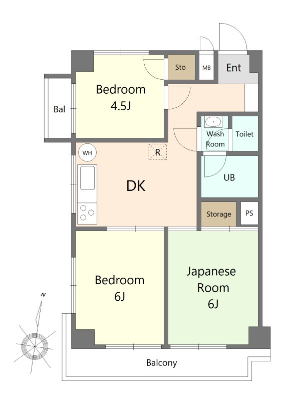 目黒区　区分マンション 間取図・土地図