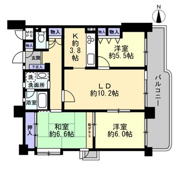 ライオンズマンション山科小野 間取図・土地図