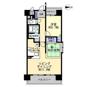 ライオンズマンション室町三条 間取図・土地図