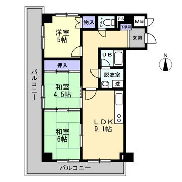 四条シティハイツ 間取図・土地図